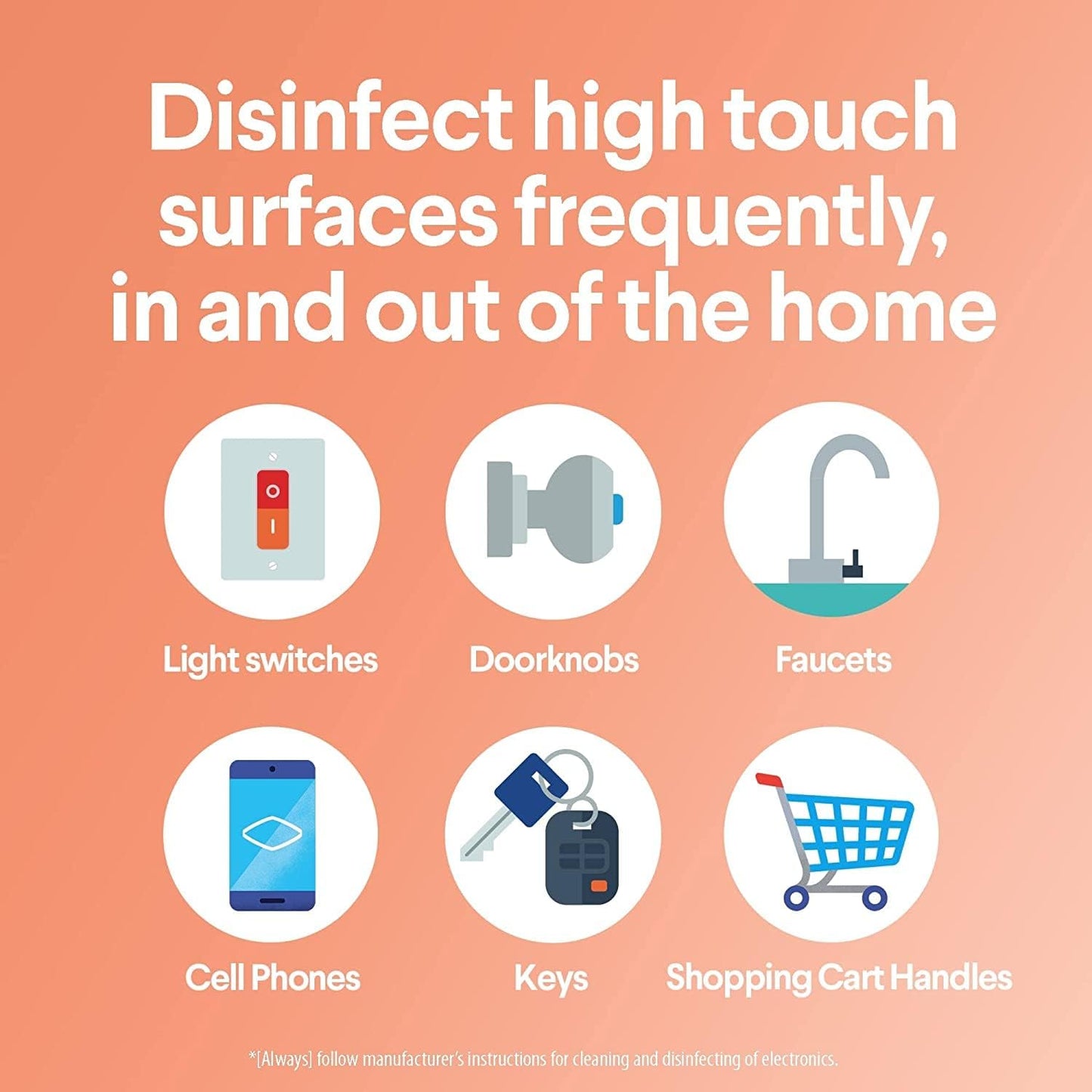 Clorox Cleaning Bundle Disinfecting Mist Lemon & Orange Blossom Scent 1 Spray Bottle. 1 Refill. 16 Fl Oz Each Scentiva Disinfecting Wipes. Pacific Breeze Coconut Scent-3-Pack-75ct Each