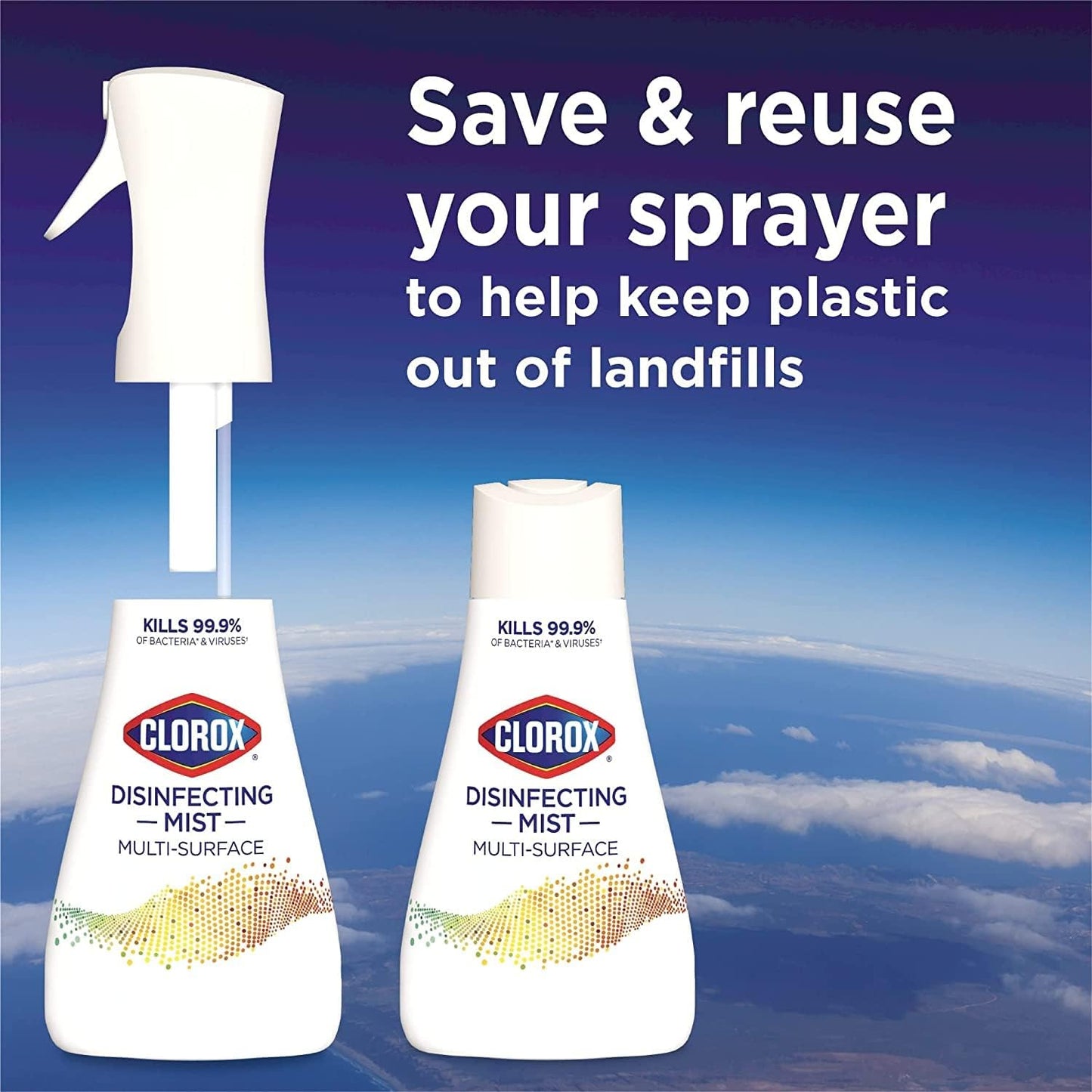 Clorox Cleaning Bundle Disinfecting Mist Lemon & Orange Blossom Scent (1 Spray Bottle & 1 Refill. 16 Fl Oz Each) Disinfecting Wipes. Moisture Seal Lid Fresh Scent (3-Pack. 75ct Each)