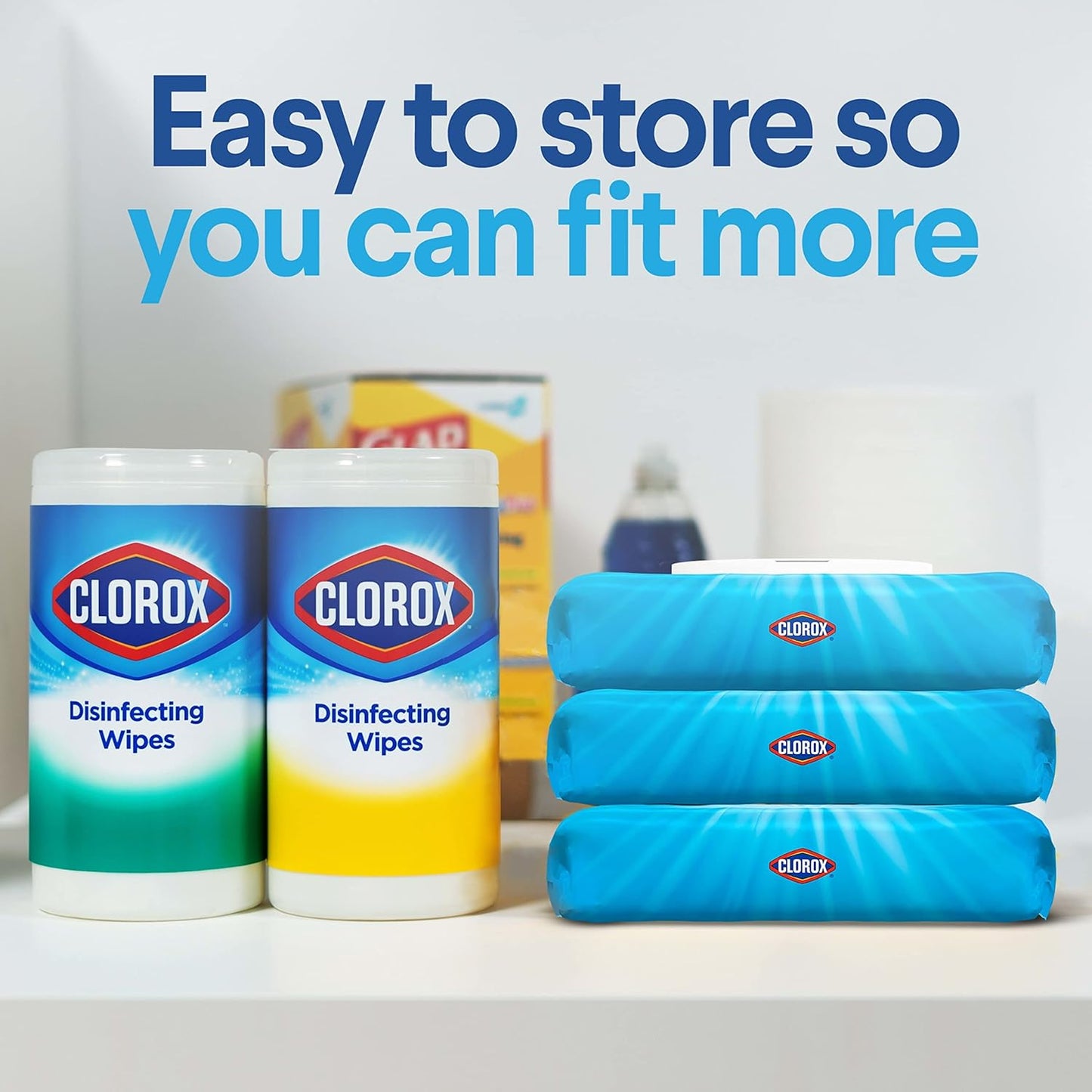 Clorox Disinfecting Wipes. Bleach Free Cleaning Wipes. Household Essentials. Dorm Room Essentials. 75 Wipes. Pack Of 3. Fresh Scent (Package May Vary)
