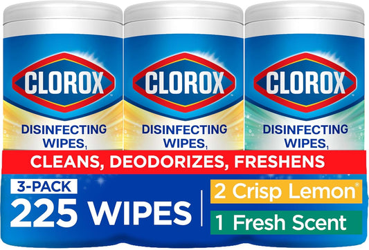 Clorox Disinfecting Cleaning Wipes Variety Pack. 75 Count Each. Pack of 3 (Package May Vary)