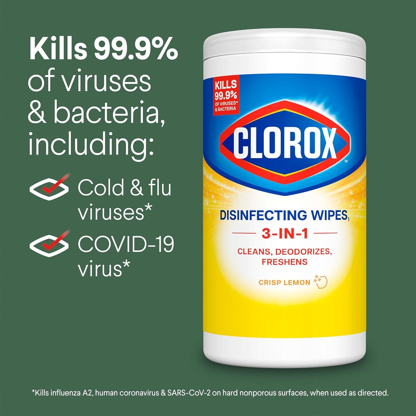 Clorox Disinfecting Cleaning Wipes Variety Pack. 75 Count Each. Pack of 3 (Package May Vary)