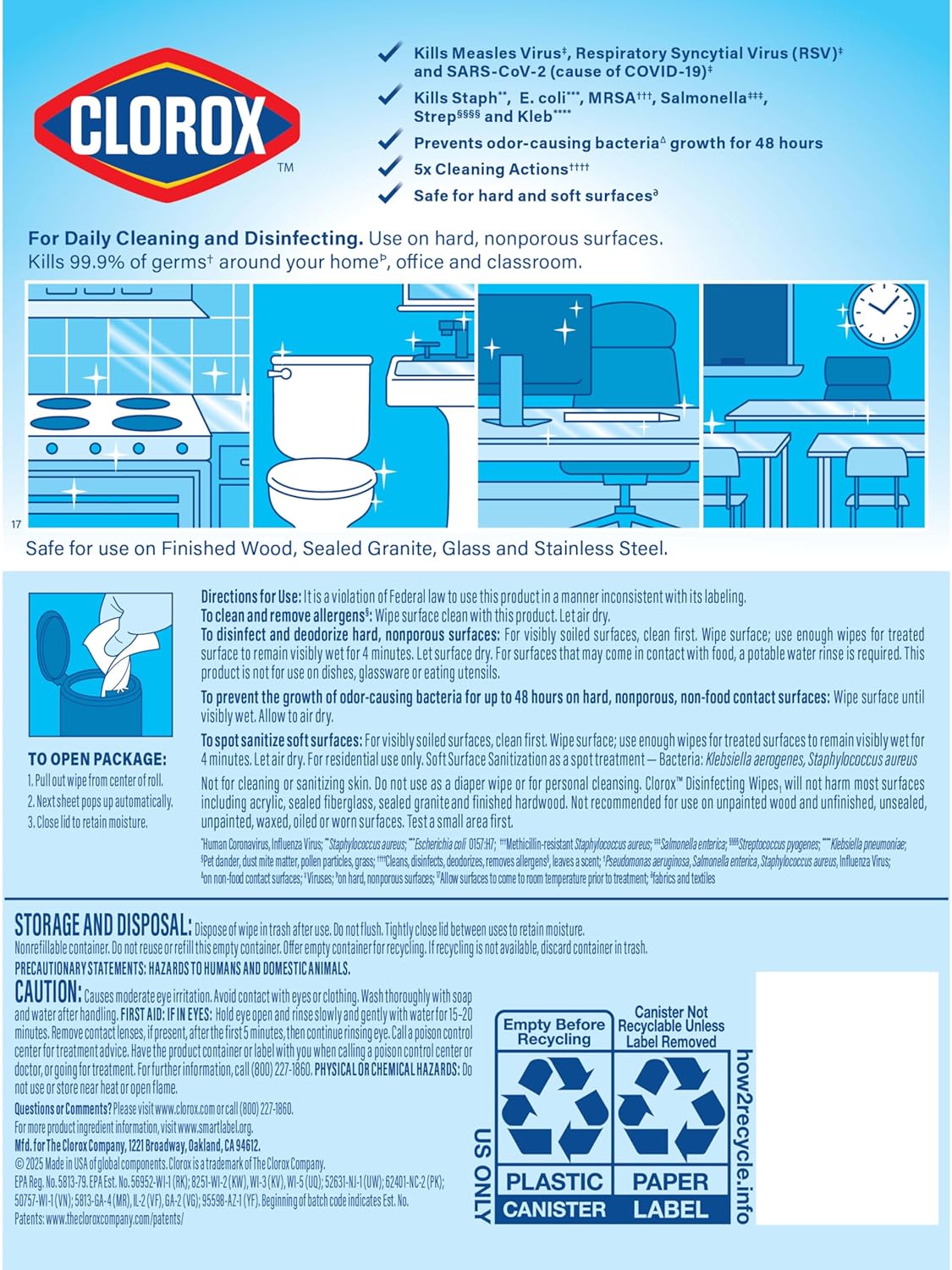 Clorox Disinfecting Wipes Value Pack. Bleach Free Cleaning Wipes. 75 Count Each. Pack of 2. Packaging May Vary
